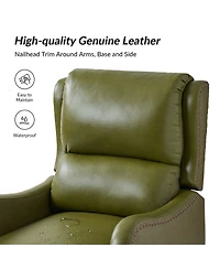 Leather Pushback Recliner chair with Adjustable Backrest for Livingroom
