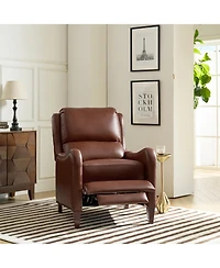 Leather Pushback Recliner chair with Adjustable Backrest for Livingroom