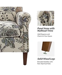 Gianluca Traditional Armchair with Nailhead Trims