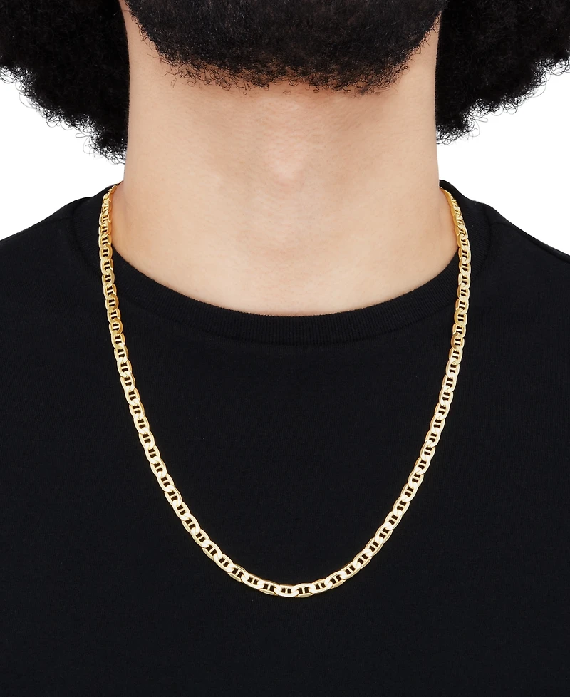 Lightweight Polished Mariner Link 24" Chain Necklace (5.5MM) in 14k Gold