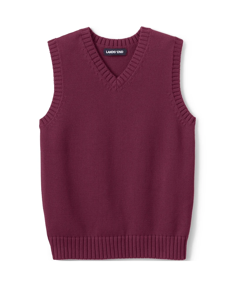 Lands' End Girls Cotton Modal Sweater Vest