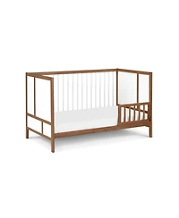 Suite Bebe Pixie Finn 3-in-1 Convertible Crib in Walnut/White