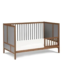Suite Bebe Pixie Finn 3-in-1 Convertible Crib in Walnut/Charcoal