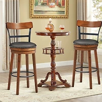 Set of 2 Swivel Counter Height Bar Stools