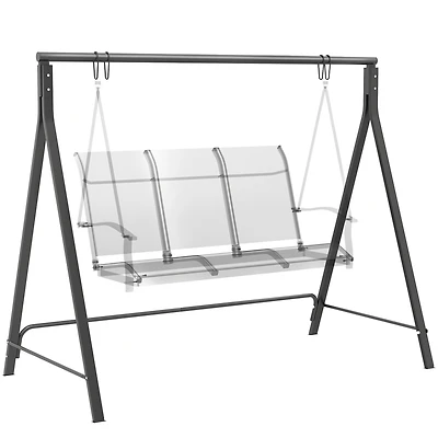 Outsunny Swing Stand, Meta Swing Frame, 528 Lbs Weight Capacity, Black