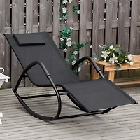 Outsunny Rocking Chair for Sunbathing, Lawn, Garden or Pool
