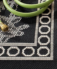 Safavieh Courtyard CY3305 Black and Sand 8' x 11' Sisal Weave Outdoor Area Rug