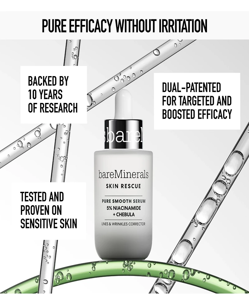 bareMinerals Skin Rescue Pure Smooth Serum, 1 oz. - Pure Smooth