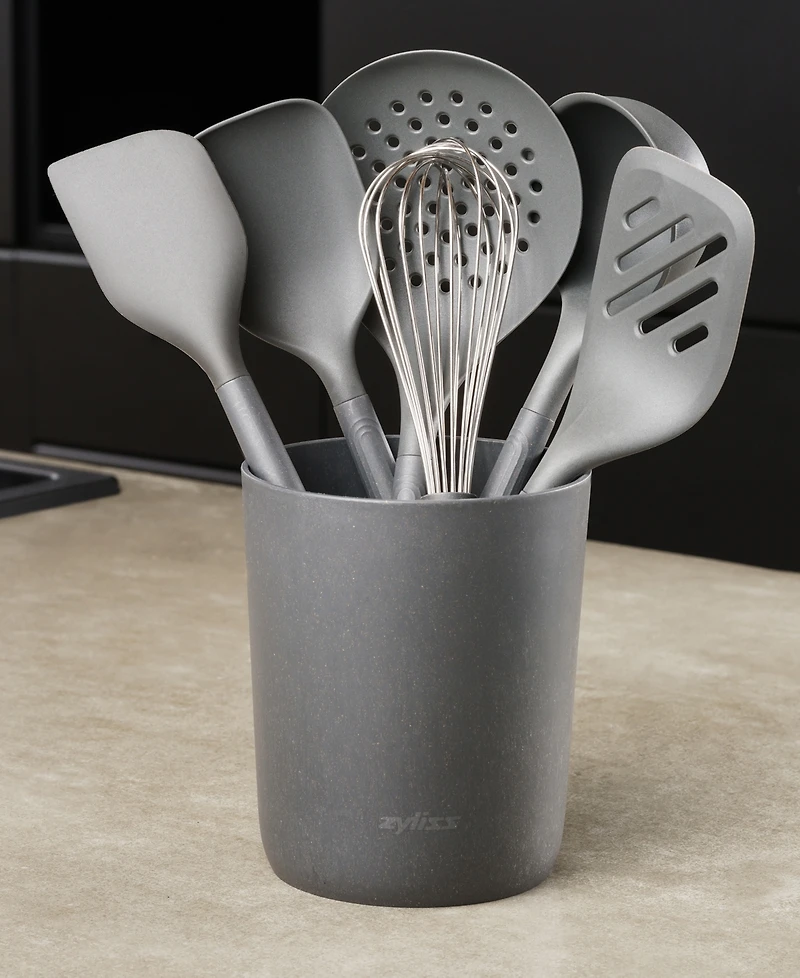Zyliss Silicone & Nylon 7-Pc. Utensil & Storage Crock Set