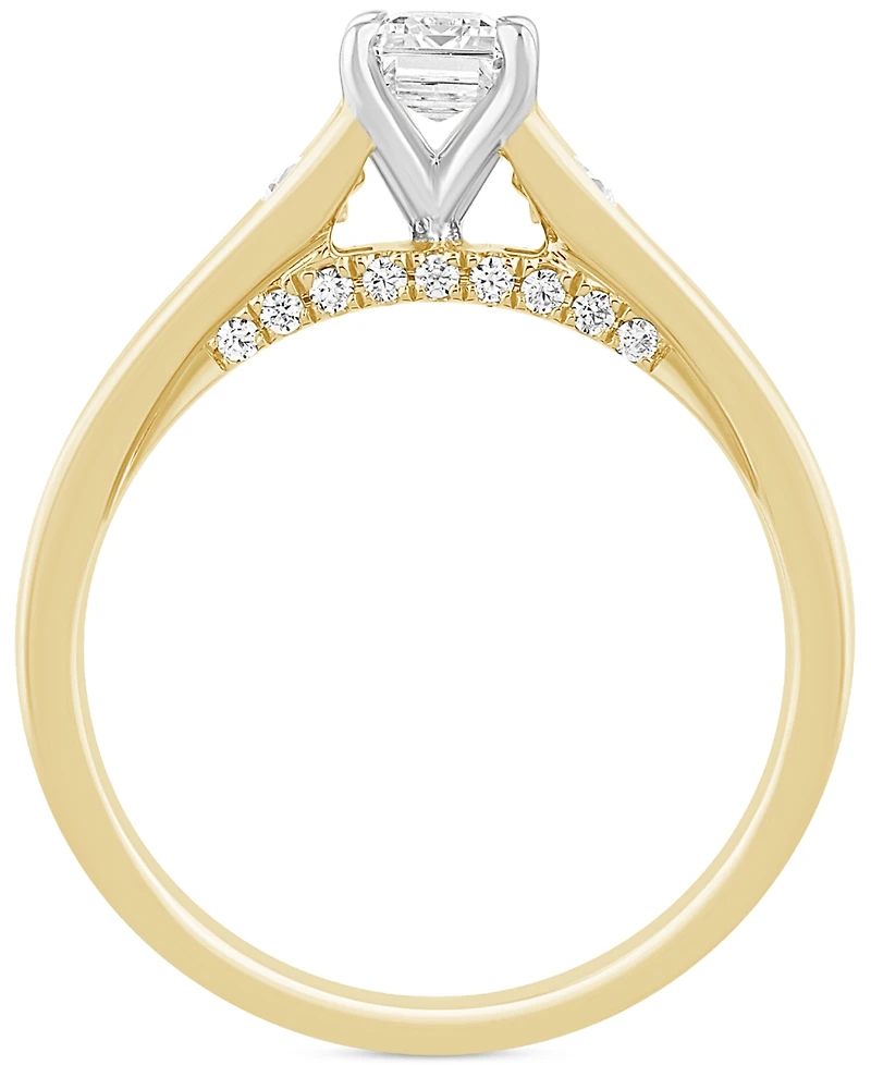 Diamond Emerald-Cut Engagement Ring (1 ct. t.w.) 14k Gold