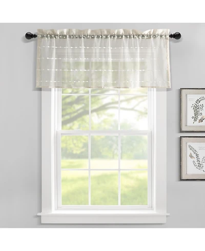 Lush Decor Farmhouse Textured Sheer Valance