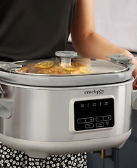 Crock-Pot 7 Qt. Cook Carry Programmable Slow Cooker with Sous Vide, Stainless Steel