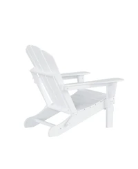 All-Weather Contoured Outdoor Poly Folding Adirondack Chair (Set of