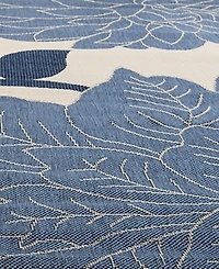 Safavieh Courtyard CY7321 Beige and Blue 5'3" x 7'7" Sisal Weave Outdoor Area Rug