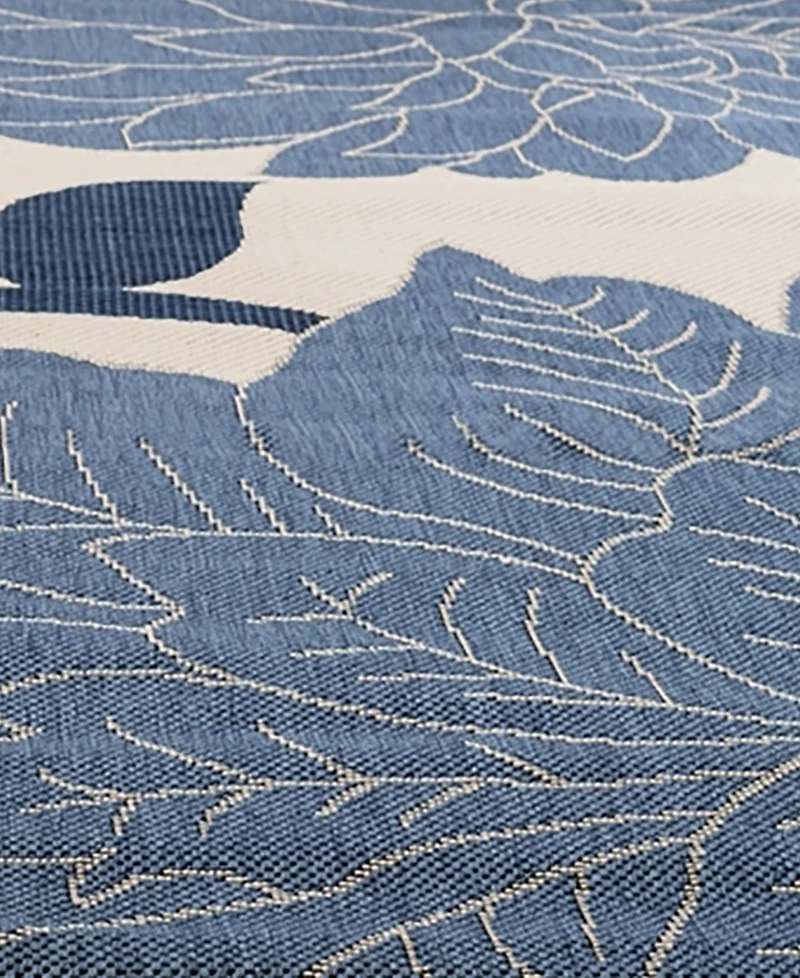 Safavieh Courtyard CY7321 Beige and Blue 8' x 11' Sisal Weave Outdoor Area Rug