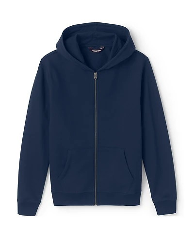 Lands' End Men's School Uniform Adult Zip Front Sweatshirt