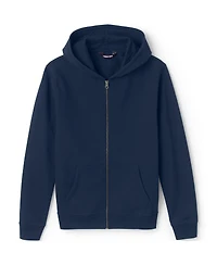 Lands' End Men's School Uniform Adult Zip Front Sweatshirt