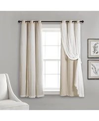 Lush Decor Grommet Sheer Panels With Insulated Blackout Lining
