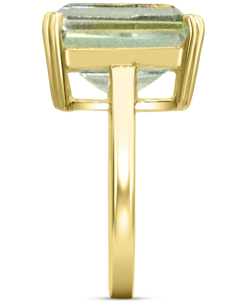 Green Quartz Emerald-Cut Statement Ring (6-7/8 ct. t.w.) 14k Gold-Plated Sterling Silver (Also Lime Quartz)