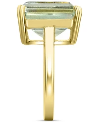 Green Quartz Emerald-Cut Statement Ring (6-7/8 ct. t.w.) 14k Gold-Plated Sterling Silver (Also Lime Quartz)