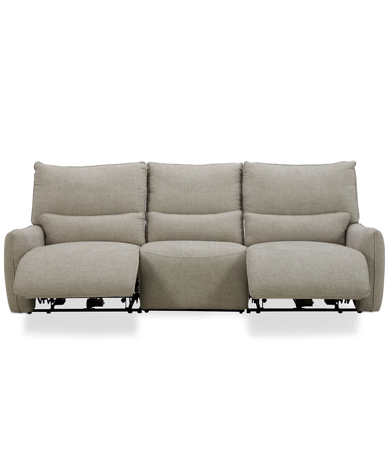 Olper 3-Pc. Fabric Zero Wall Sofa with 2 Power Recliners Chairs, Created for Macy's