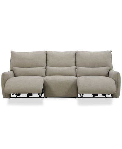 Olper 3-Pc. Fabric Zero Wall Sofa with 2 Power Recliners Chairs, Created for Macy's