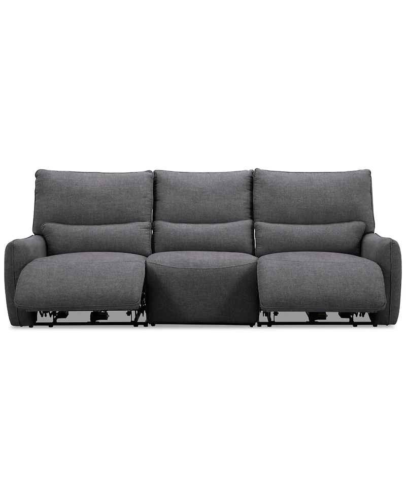 Olper 3-Pc. Fabric Zero Wall Sofa with 2 Power Recliners Chairs, Created for Macy's