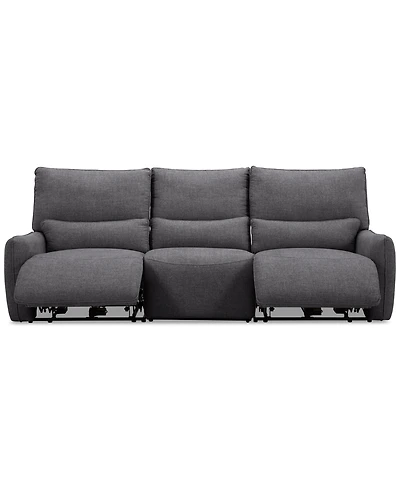 Olper 3-Pc. Fabric Zero Wall Sofa with 2 Power Recliners Chairs, Created for Macy's
