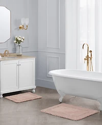 Laura Ashley Ruffle Cotton 2-Pc. Bath Rug Set