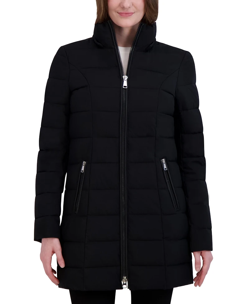 Laundry By Shelli Segal Women's Faux-Fur-Trim Hooded Puffer Coat