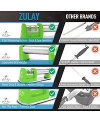 Premium Quality Knife Sharpener for Straight and Serrated Knives Stainless Steel Ceramic Tungsten