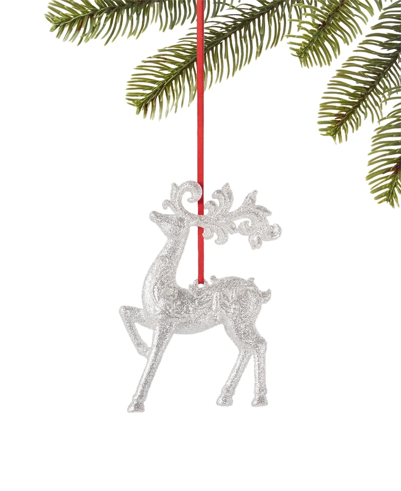 Holiday Lane Christmas Glitters Deer Ornament, Exclusively at Macy's