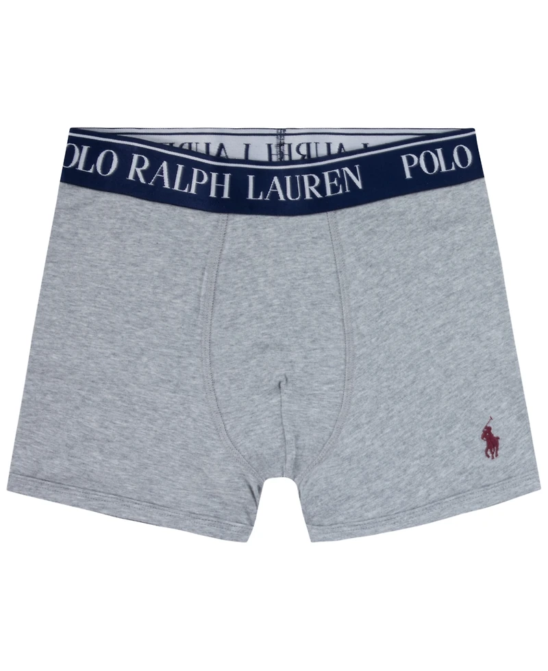 Polo Ralph Lauren Big Boys Cotton Stretch Boxer Briefs 3-Pack