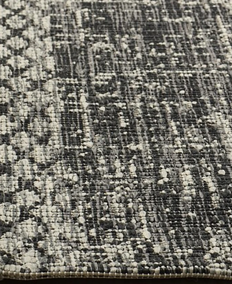 Safavieh Courtyard CY8736 Light Gray and Black 8' x 11' Sisal Weave Outdoor Area Rug