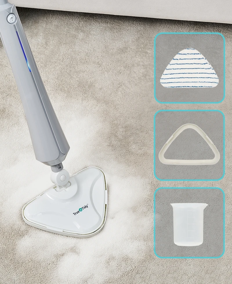 True & Tidy Complete Floor Cleaning Set with Steam Mop and Spray Mop