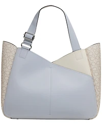 Calvin Klein Zoe Large Colorblock Monogram Tote