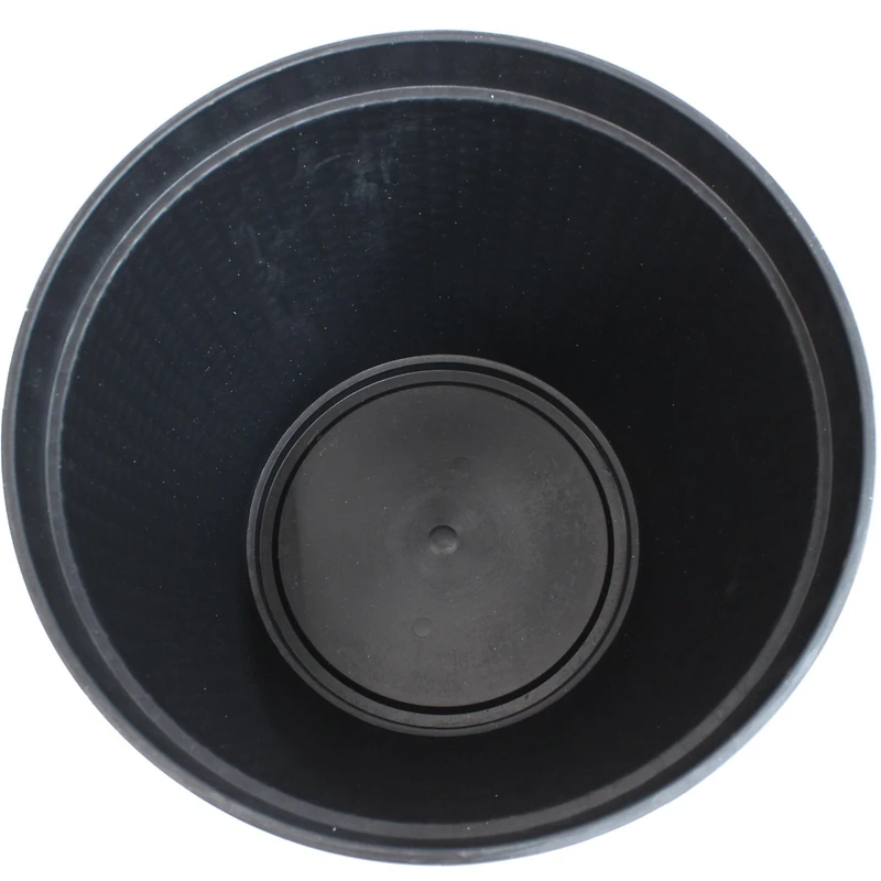 3-Piece Outdoor Planter Set - 12", 13", and 15" Resin Faux Basketweave Planters