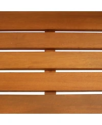 42-Inch Meranti Wood Outdoor Potting Bench with Storage Shelf - Teak Oil Finish