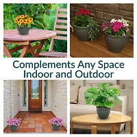 Chalet Outdoor/Indoor High-Fired Glazed Uv- and Frost-Resistant Ceramic Planters with Drainage Holes