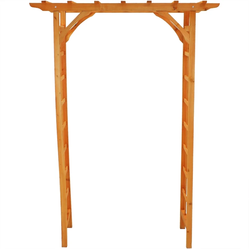 Sunnydaze Decor 78-Inch Wooden Garden Arbor Walkway Wedding Arch - Durable Wood with Weather-Resistant Wood Finish