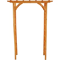 Sunnydaze Decor 78-Inch Wooden Garden Arbor Walkway Wedding Arch - Durable Wood with Weather-Resistant Wood Finish