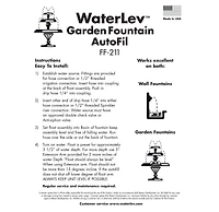 Water Auto Fill System for Outdoor Fountains, Automatically Maintains Water Levels in Fountain