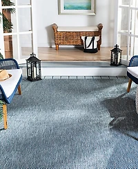 Safavieh Courtyard CY8521 Navy and Gray 8' x 11' Sisal Weave Outdoor Area Rug