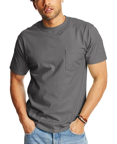 Hanes Beefy-t Unisex Pocket T-Shirt, 2-Pack