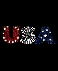 La Pop Art Usa Fireworks - Men's Word Crewneck Sweatshirt