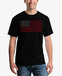 La Pop Art Proud To Be An American - Men's Word T-Shirt