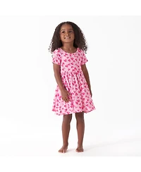 Gerber Baby Girls Midnight Floral Short Sleeve Twirl Dress