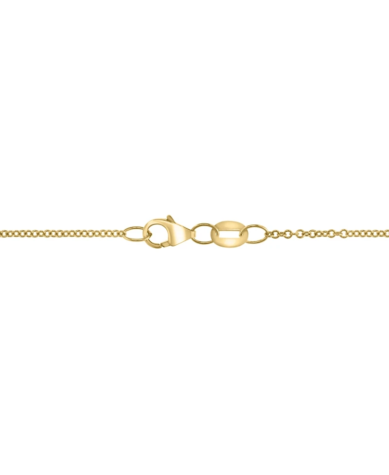 Effy Sky Blue Topaz (3-5/8 ct. t.w.) & Diamond (1/8 ct. t.w.) Pear 18" Pendant Necklace in 14k Gold