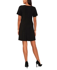 Msk Petite Embellished Flutter-Sleeve Dress