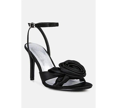 Chaumet Womens Rose Bow Embellished Sandals